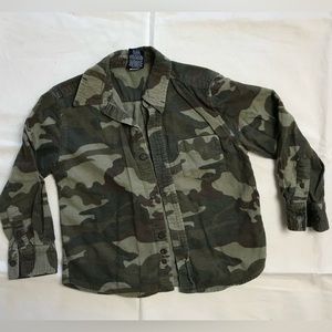 Boys (6-7) Camo Flannel Button Up Shirt